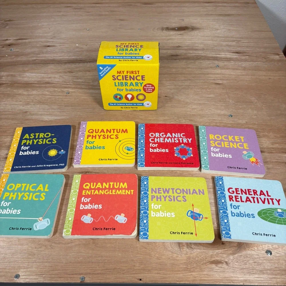 Chris Ferrie My First Science Library for Babies 8 Board Book Set STEM Education